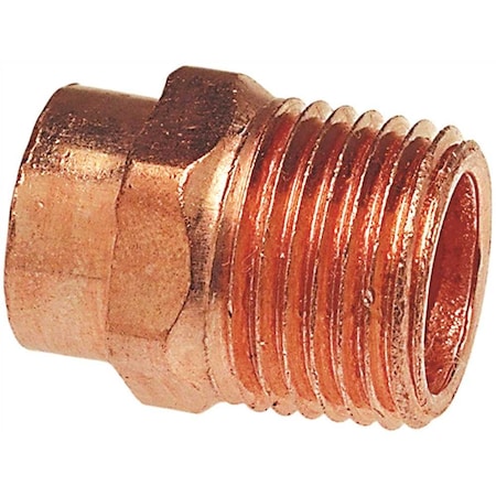 Nibco 1/2 in. Copper Pressure Cup x MIP Adapter Fitting I60412